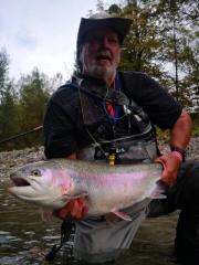 Tom and big Slovenia Rainbow trout
